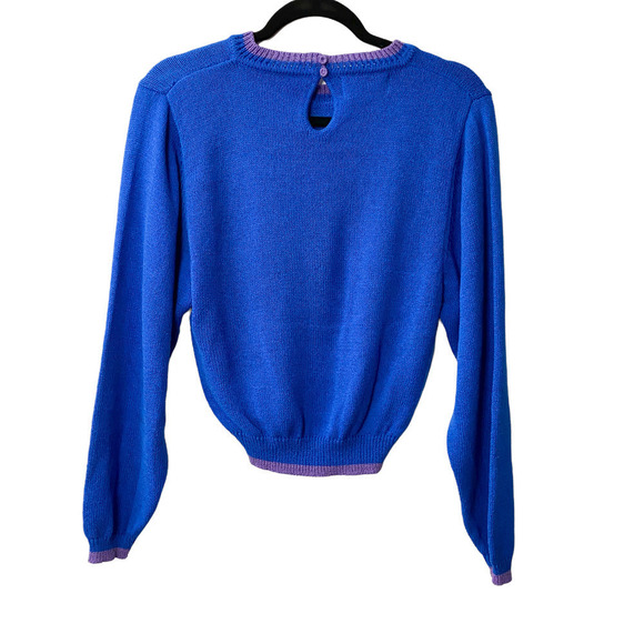 Vintage Jaymee Papell Purple Pink Boho Knit Sweater Small medium - Picture 6 of 6